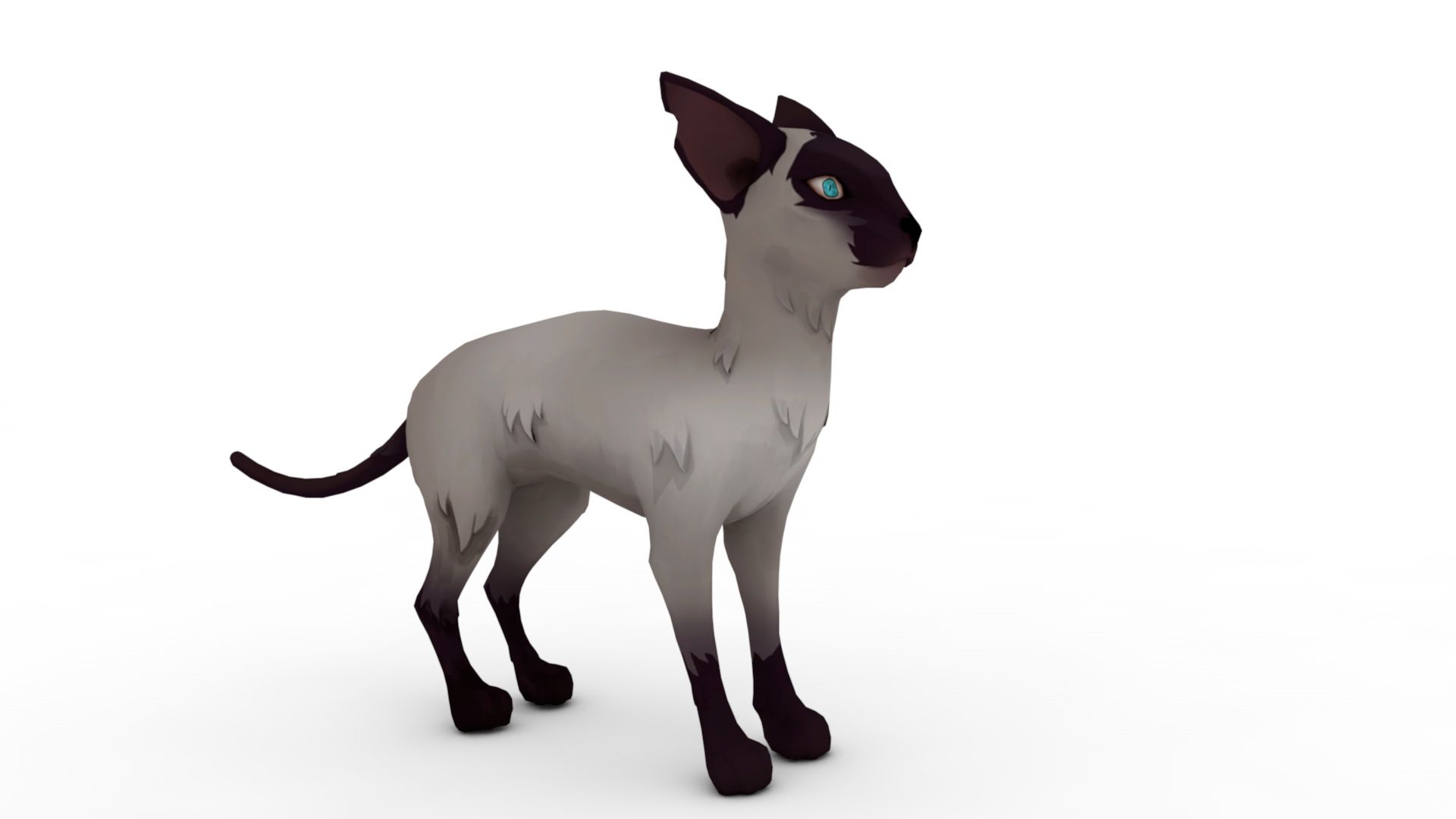 Cartoon cat 3d model