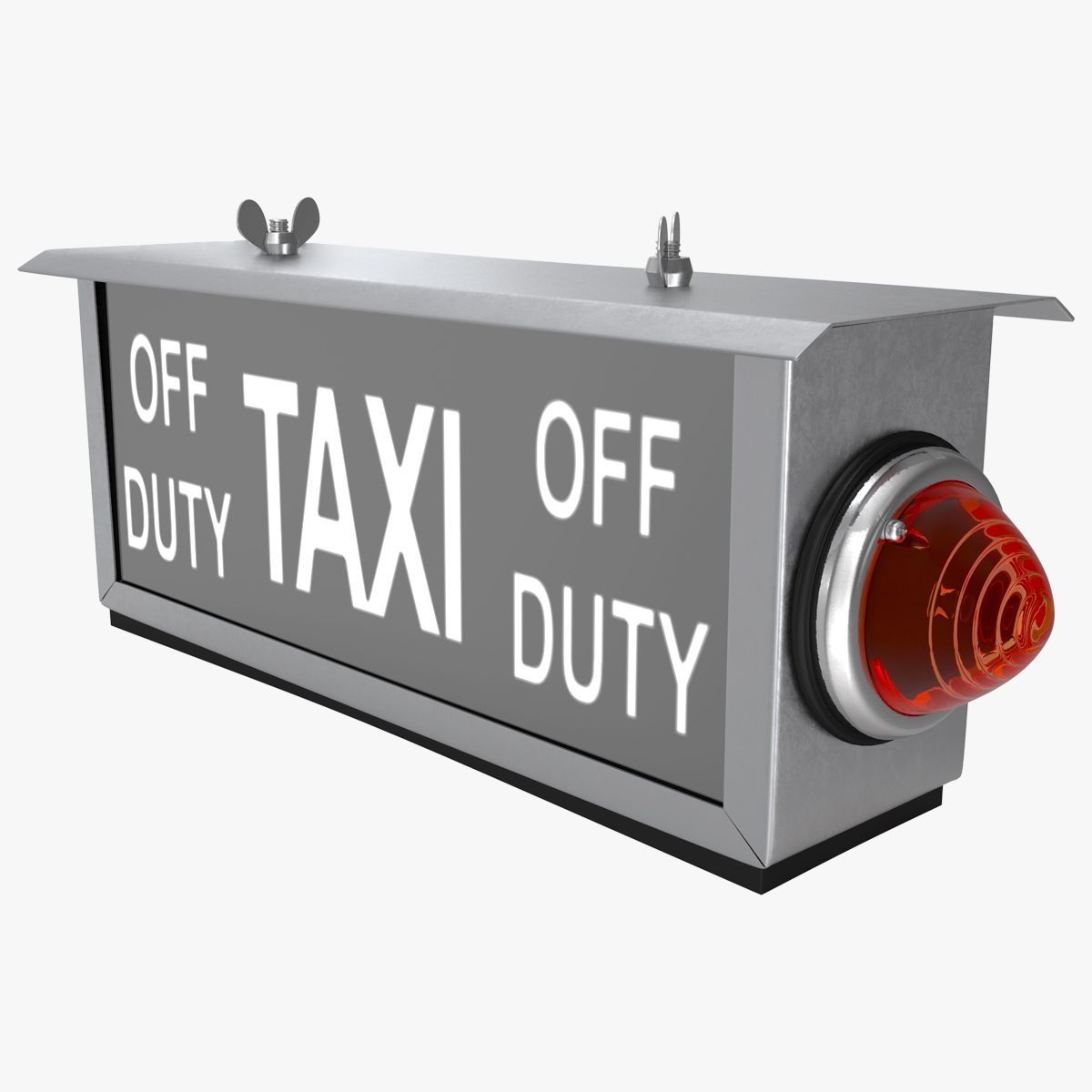 Retro Taxi Tecken 3d model