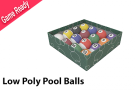 Low Poly Snooker Ball 3d model